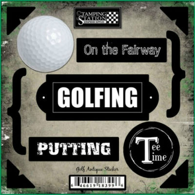 Stamping Station - Golf Antique Stickers